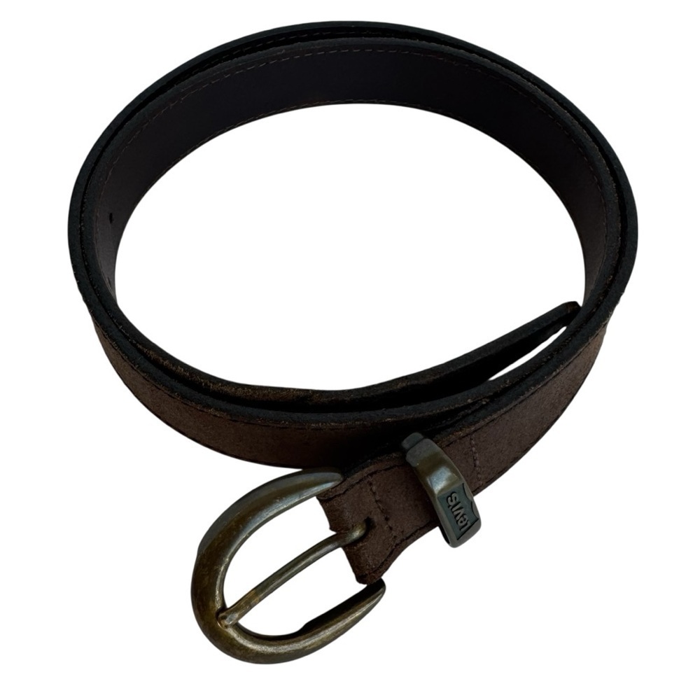 Levi's Leather Belt Men's Sz 36 Chocolate Brown Classic Casual VGUC